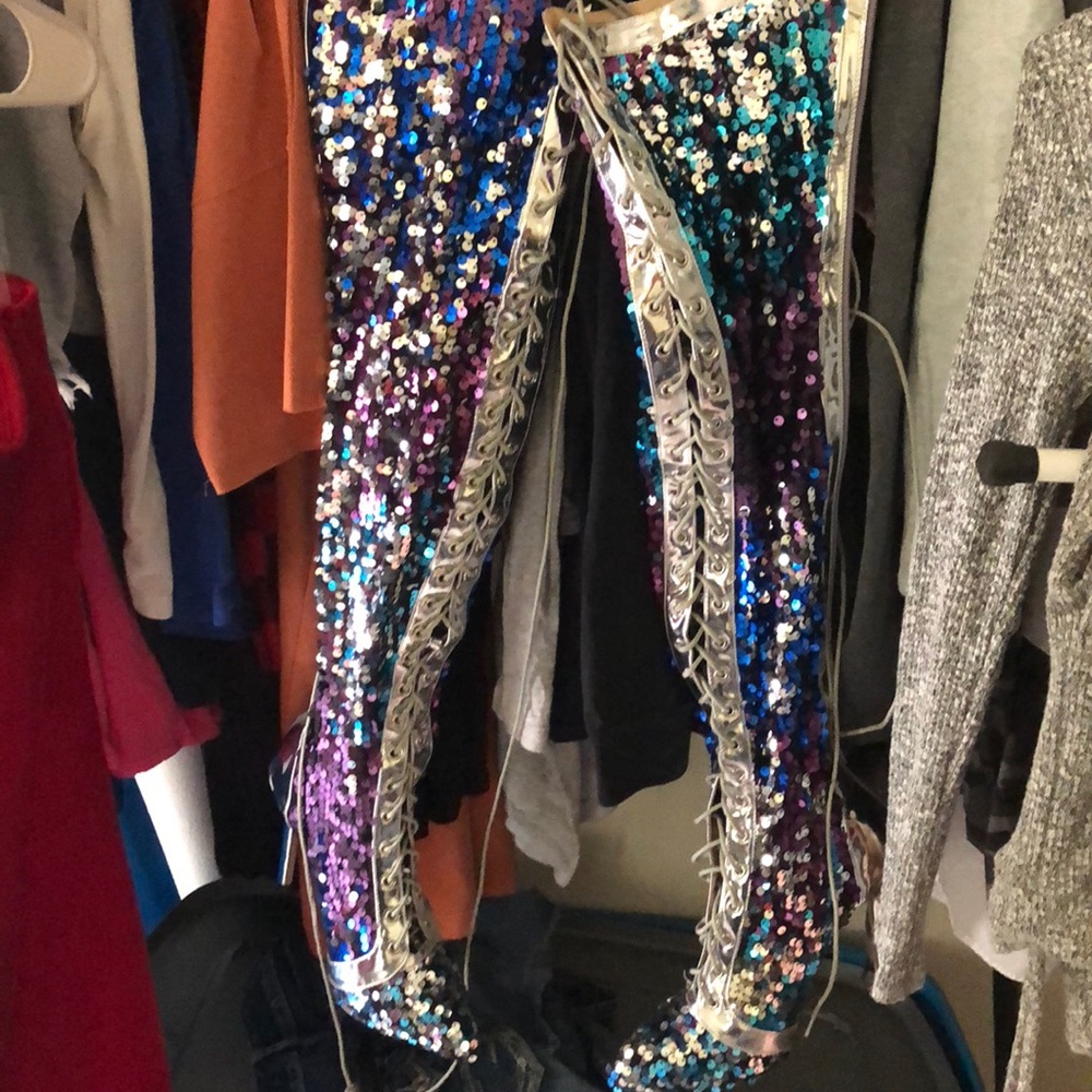 Thigh high boots!